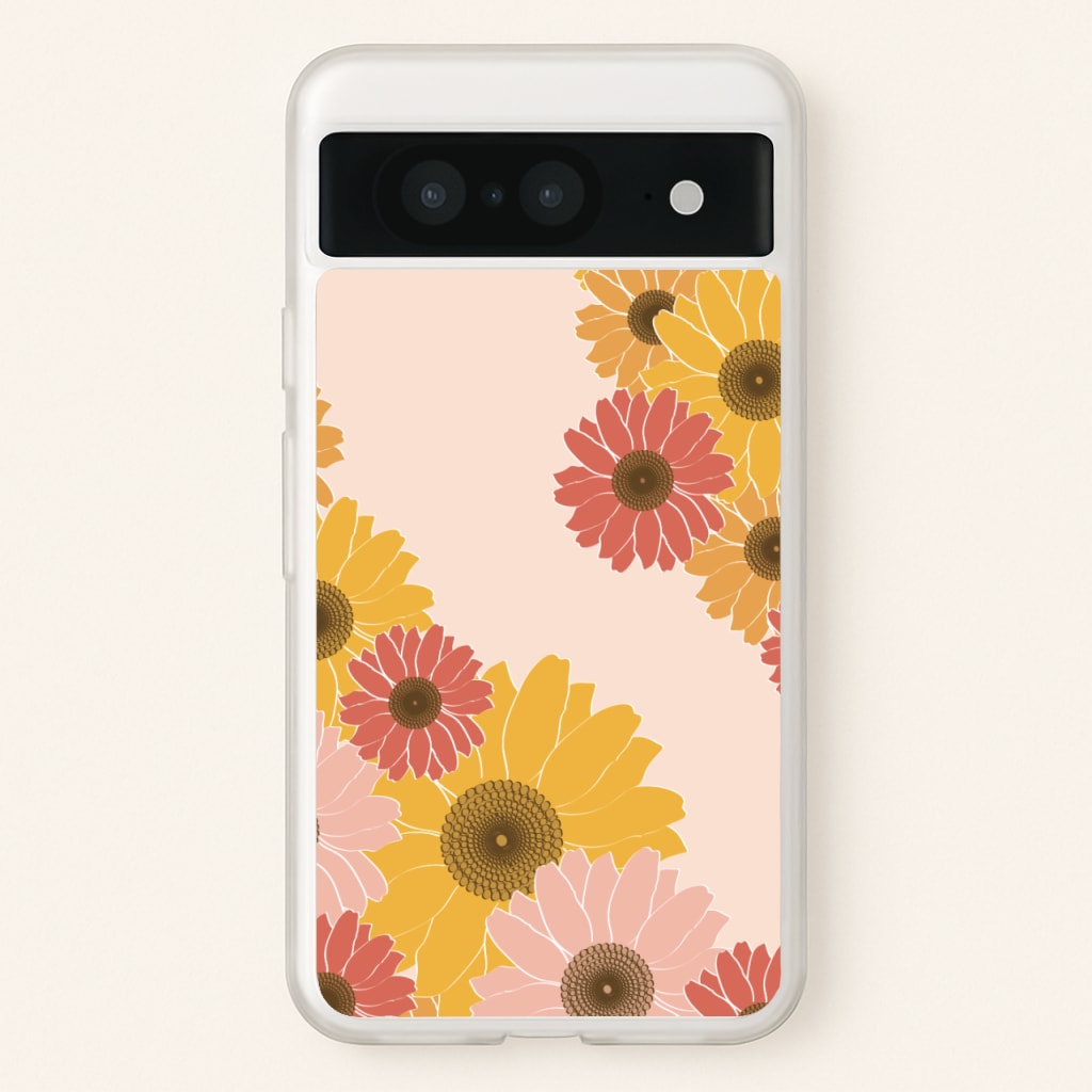 Sunflower Floral Pattern - Patterns Phone Case for Google Pixel 8