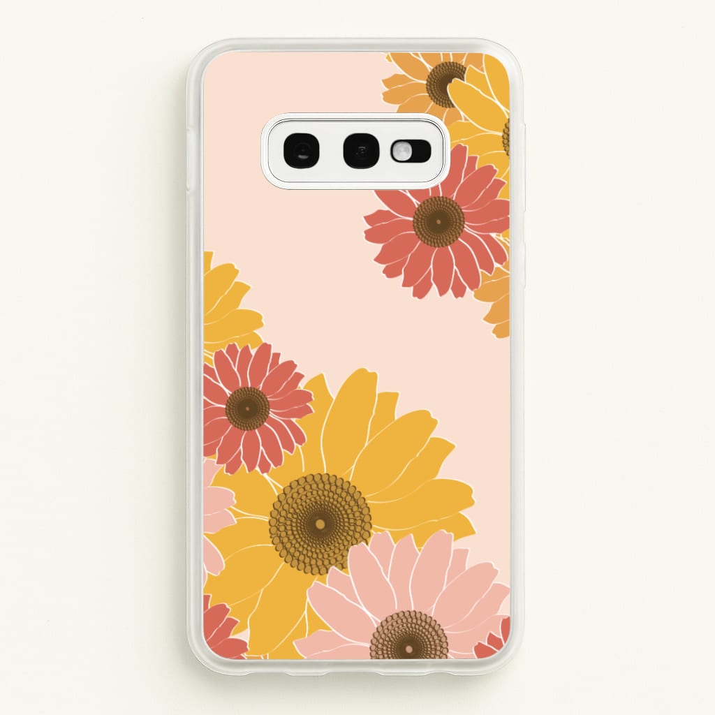 Sunflower Floral Pattern - Patterns Phone Case for Galaxy S10e
