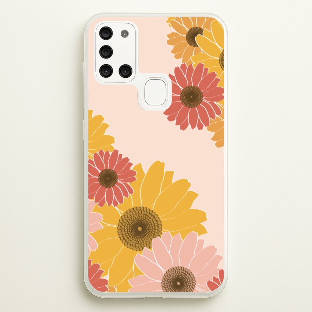 Sunflower Floral Pattern - Patterns Phone Case for Galaxy A21s