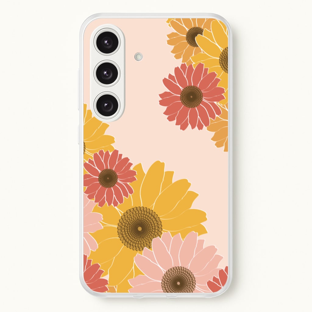 Sunflower Floral Pattern - Patterns Phone Case for Galaxy S24FE