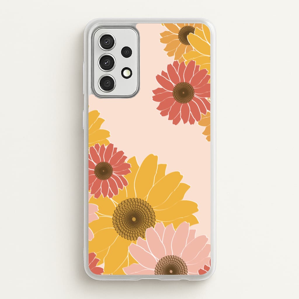 Sunflower Floral Pattern - Patterns Phone Case for Galaxy A52 / A52s