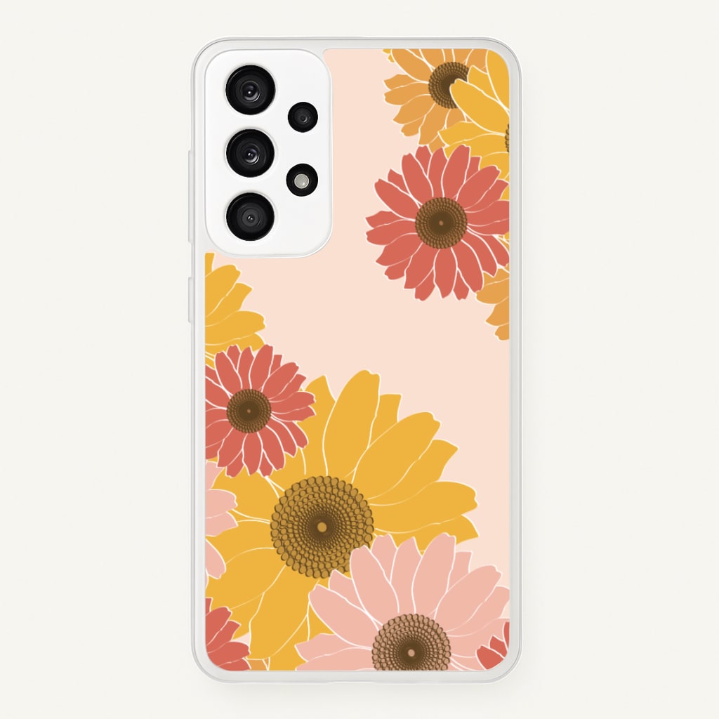 Sunflower Floral Pattern - Patterns Phone Case for Galaxy A53