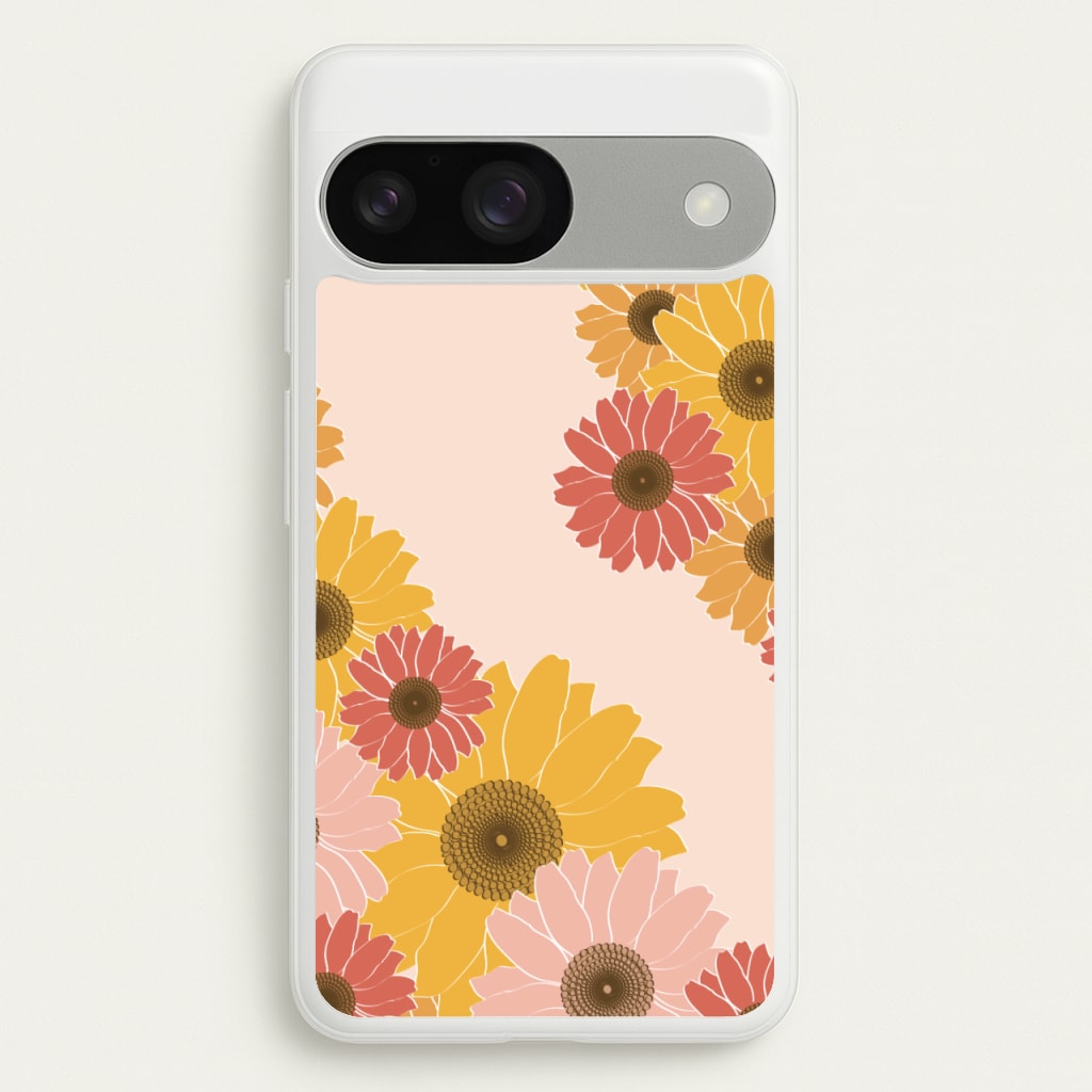 Sunflower Floral Pattern - Patterns Phone Case for Google Pixel 9 / 9 Pro