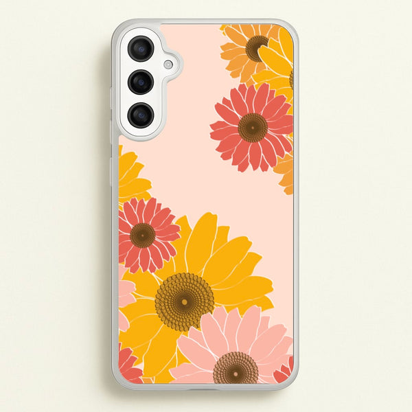 Sunflower Floral Pattern - Patterns Phone Case for Galaxy A34