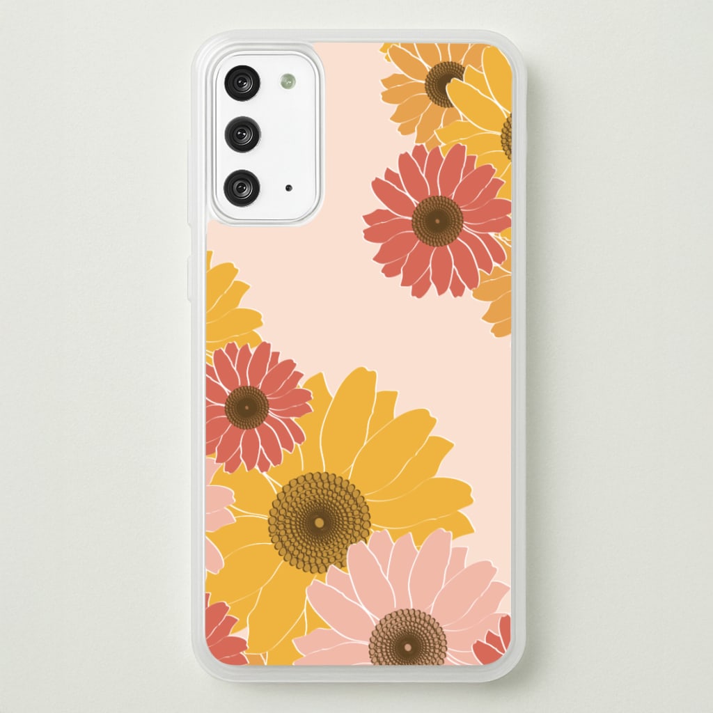 Sunflower Floral Pattern - Patterns Phone Case for Galaxy Note 20