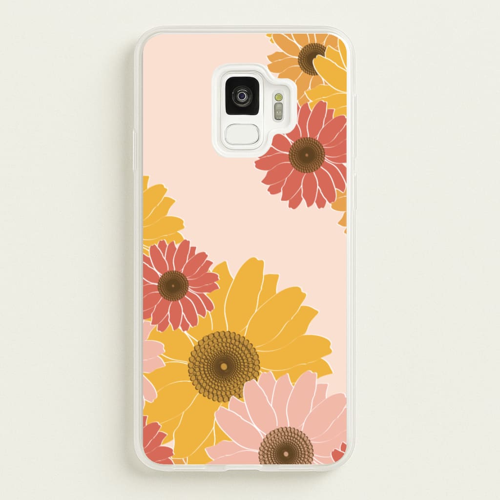 Sunflower Floral Pattern - Patterns Phone Case for Galaxy S9