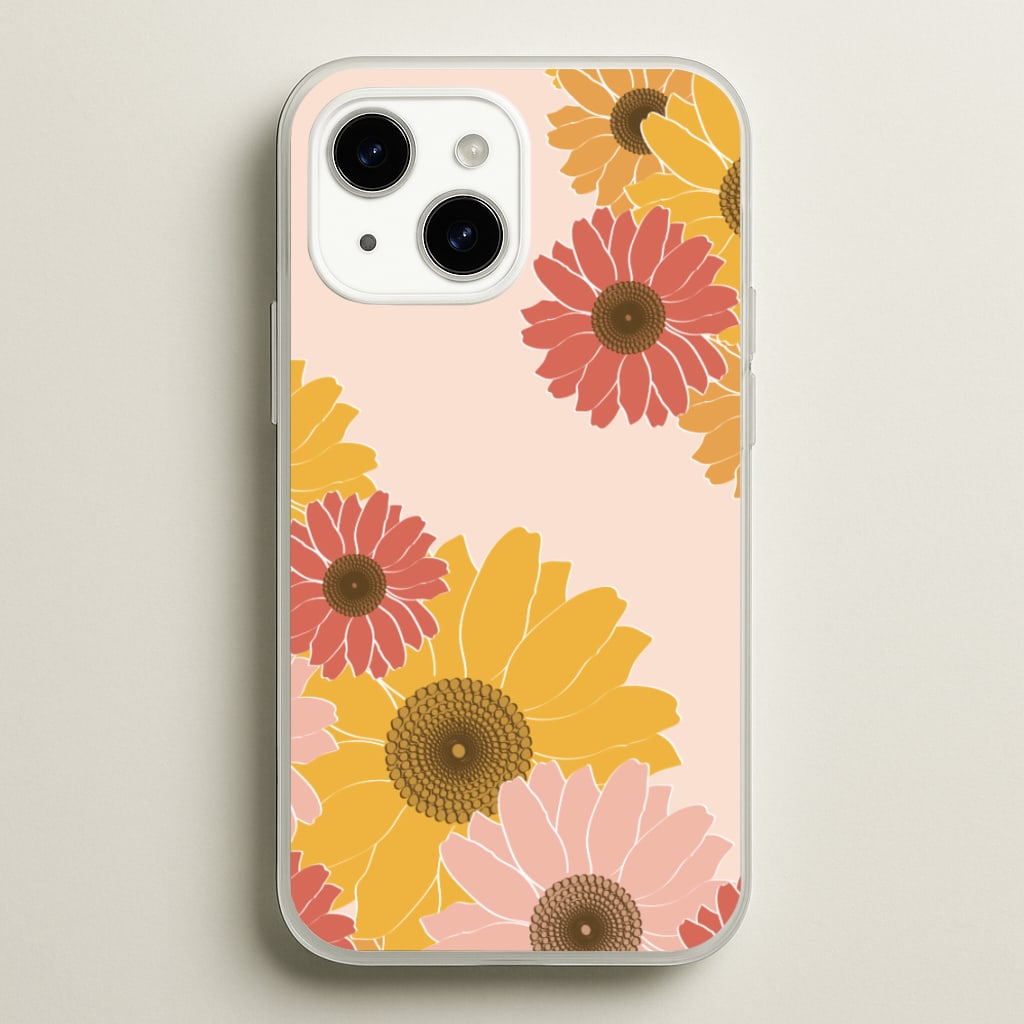 Sunflower Floral Pattern - Patterns Phone Case for iPhone 15