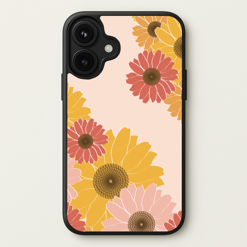 Sunflower Floral Pattern Phone Case for iPhone 17