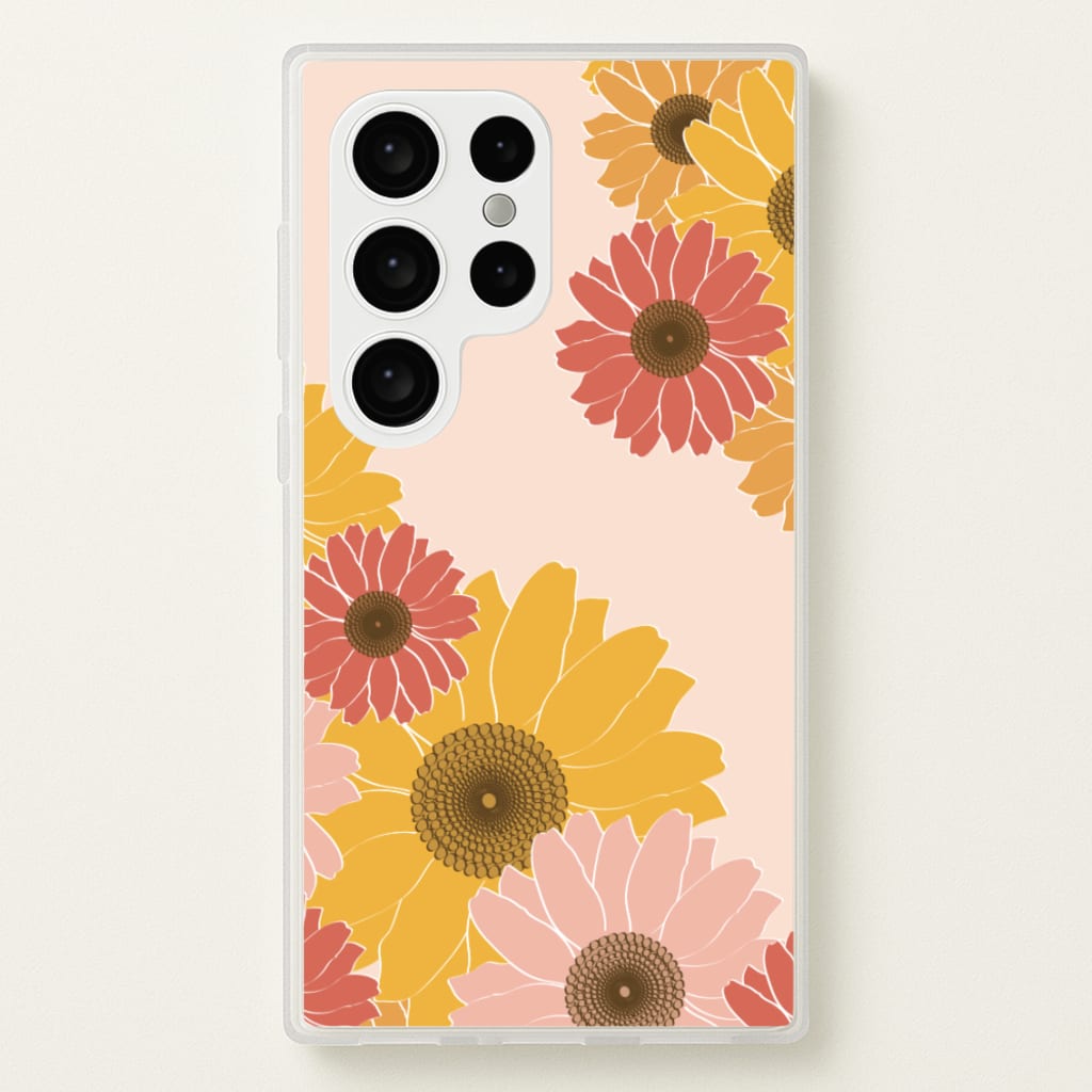 Sunflower Floral Pattern - Patterns Phone Case for Galaxy S24 Ultra