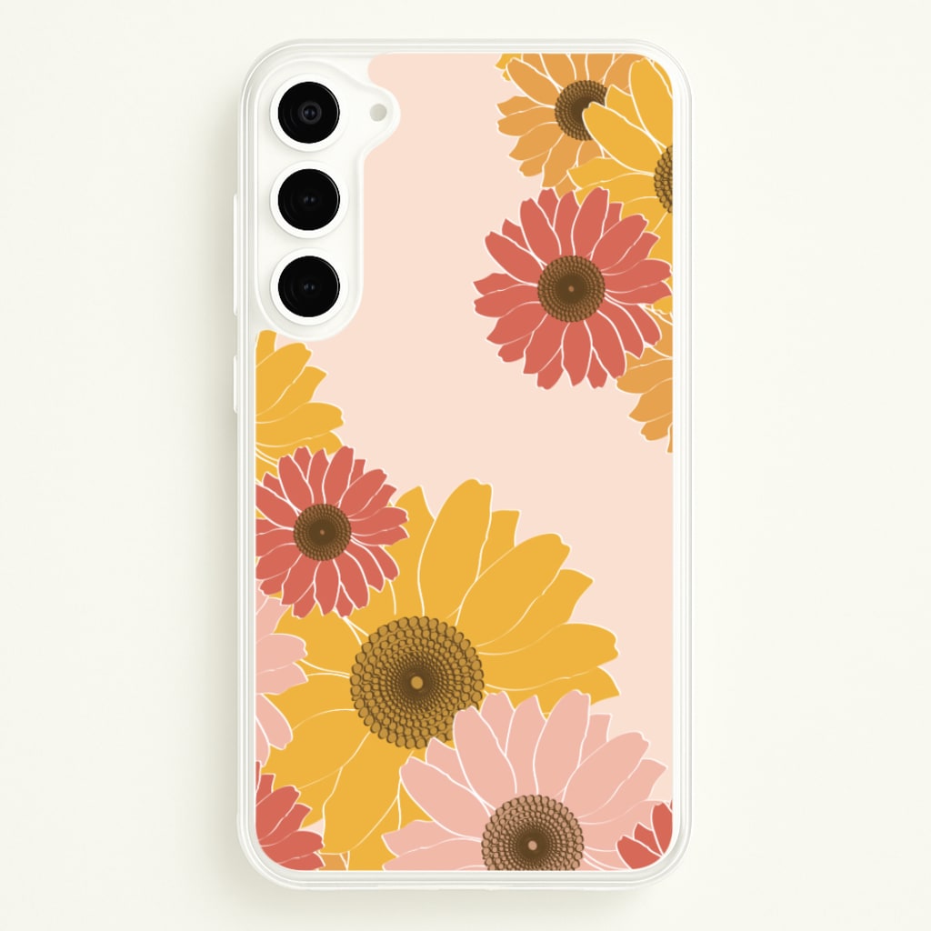 Sunflower Floral Pattern - Patterns Phone Case for Galaxy S23