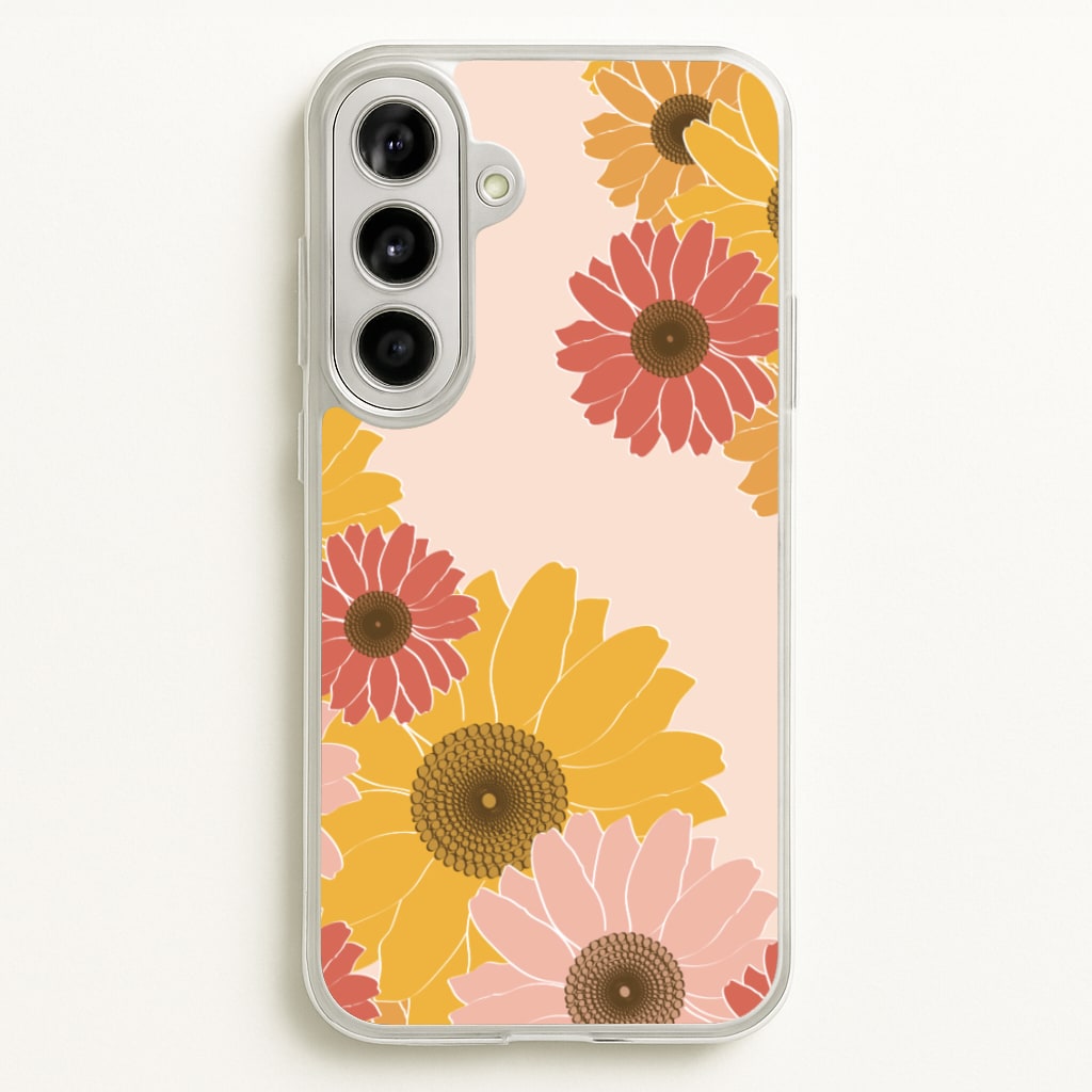 Sunflower Floral Pattern - Patterns Phone Case for Galaxy A56