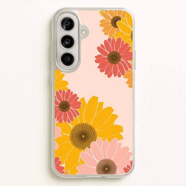 Sunflower Floral Pattern - Patterns Phone Case for Galaxy A56