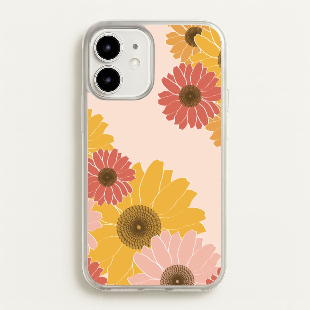 Sunflower Floral Pattern - Patterns Phone Case for iPhone 12 / 12 Pro