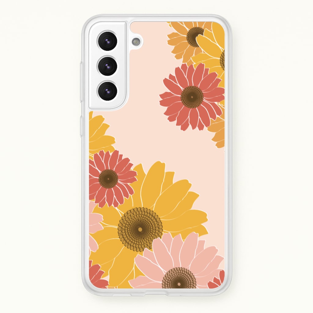 Sunflower Floral Pattern - Patterns Phone Case for Galaxy S22