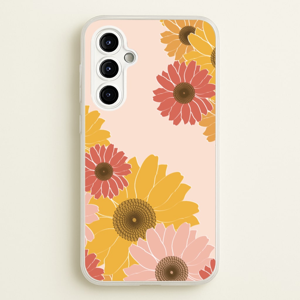 Sunflower Floral Pattern - Patterns Phone Case for Galaxy A54
