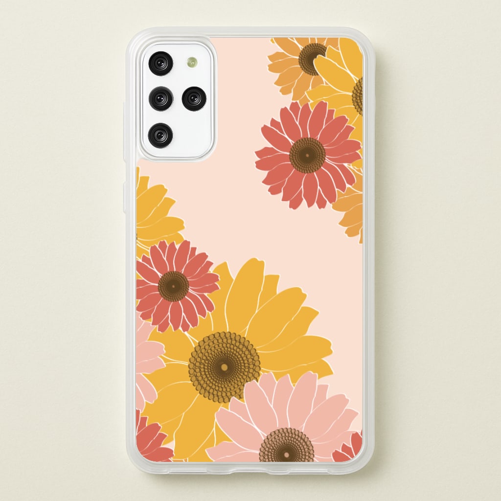 Sunflower Floral Pattern - Patterns Phone Case for Galaxy S20 Plus