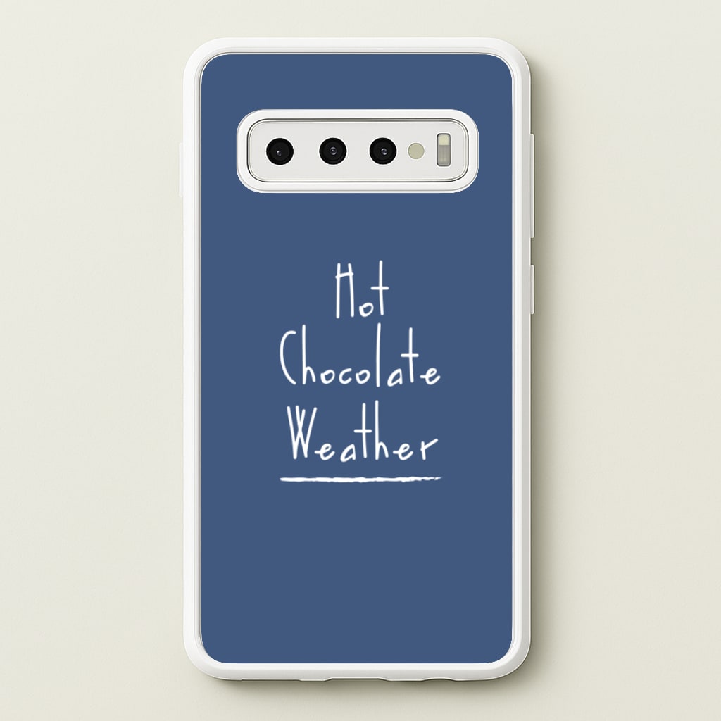 Hot Chocolate Weather - Christmas Phone Case for Galaxy S10