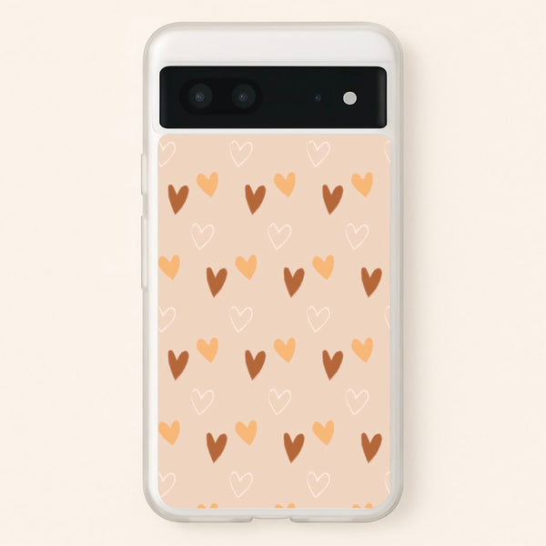 Cute Love Heart Pattern - Pattern Phone Case for Google Pixel 7
