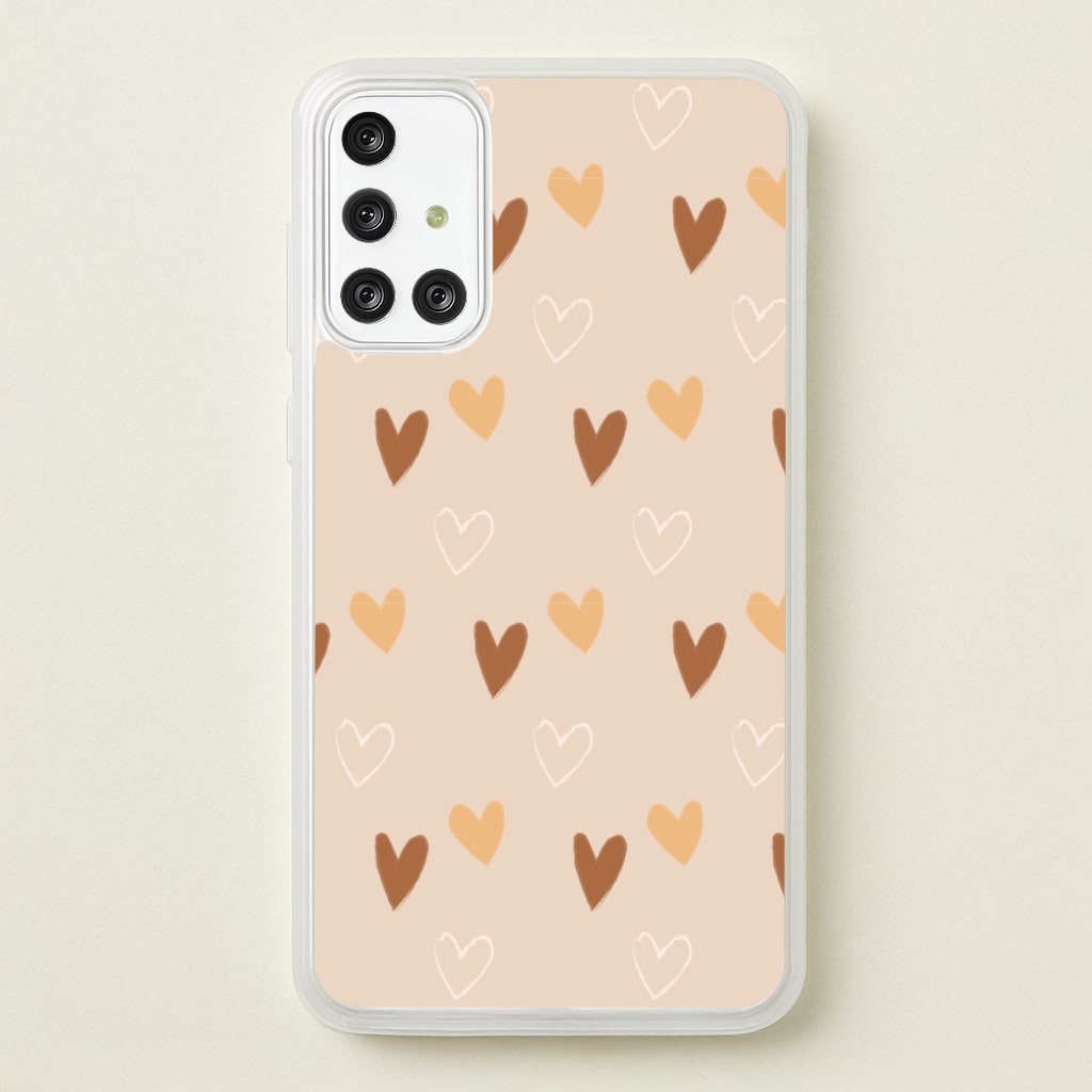 Cute Love Heart Pattern - Pattern Phone Case for Galaxy A71