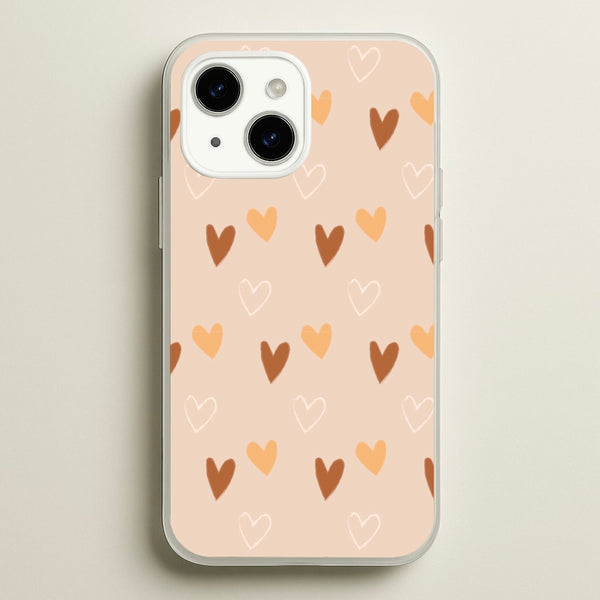 Cute Love Heart Pattern - Pattern Phone Case for iPhone 14