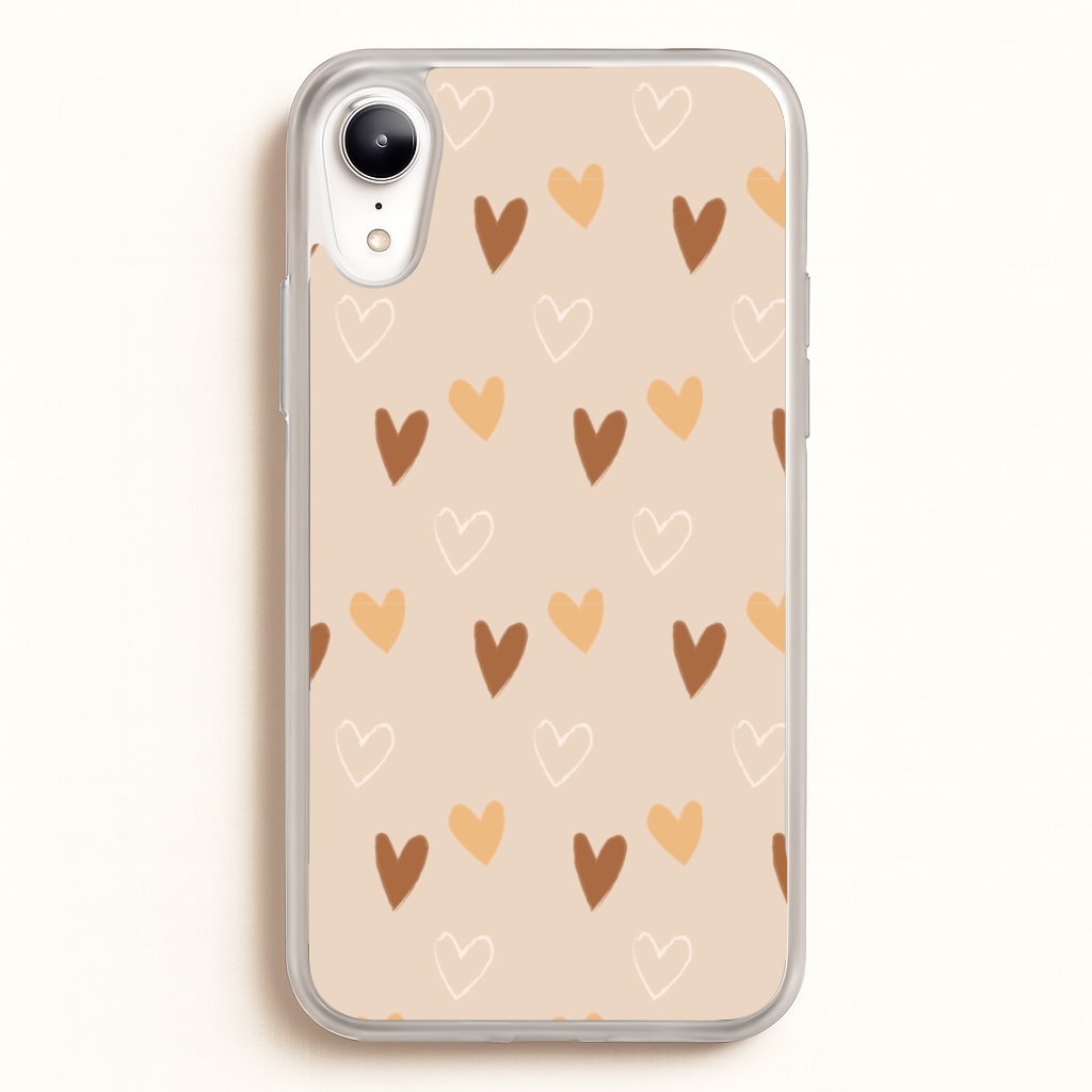 Cute Love Heart Pattern - Pattern Phone Case for iPhone XR