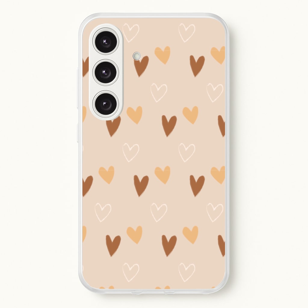 Cute Love Heart Pattern - Pattern Phone Case for Galaxy S25 Plus