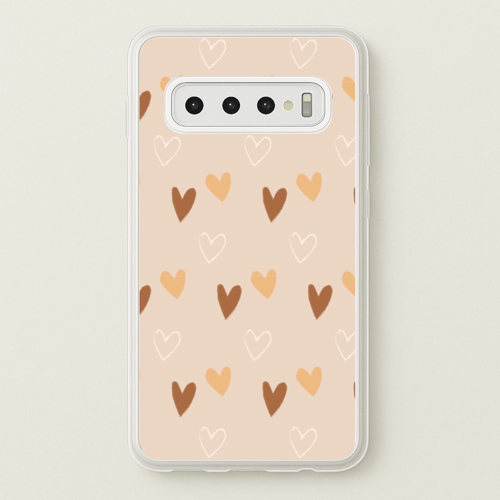 Cute Love Heart Pattern - Pattern Phone Case for Galaxy S10
