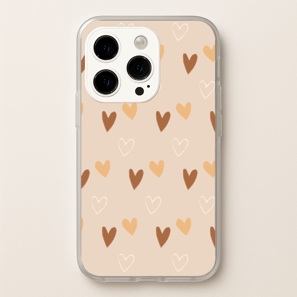 Cute Love Heart Pattern - Pattern Phone Case for iPhone 15 Pro