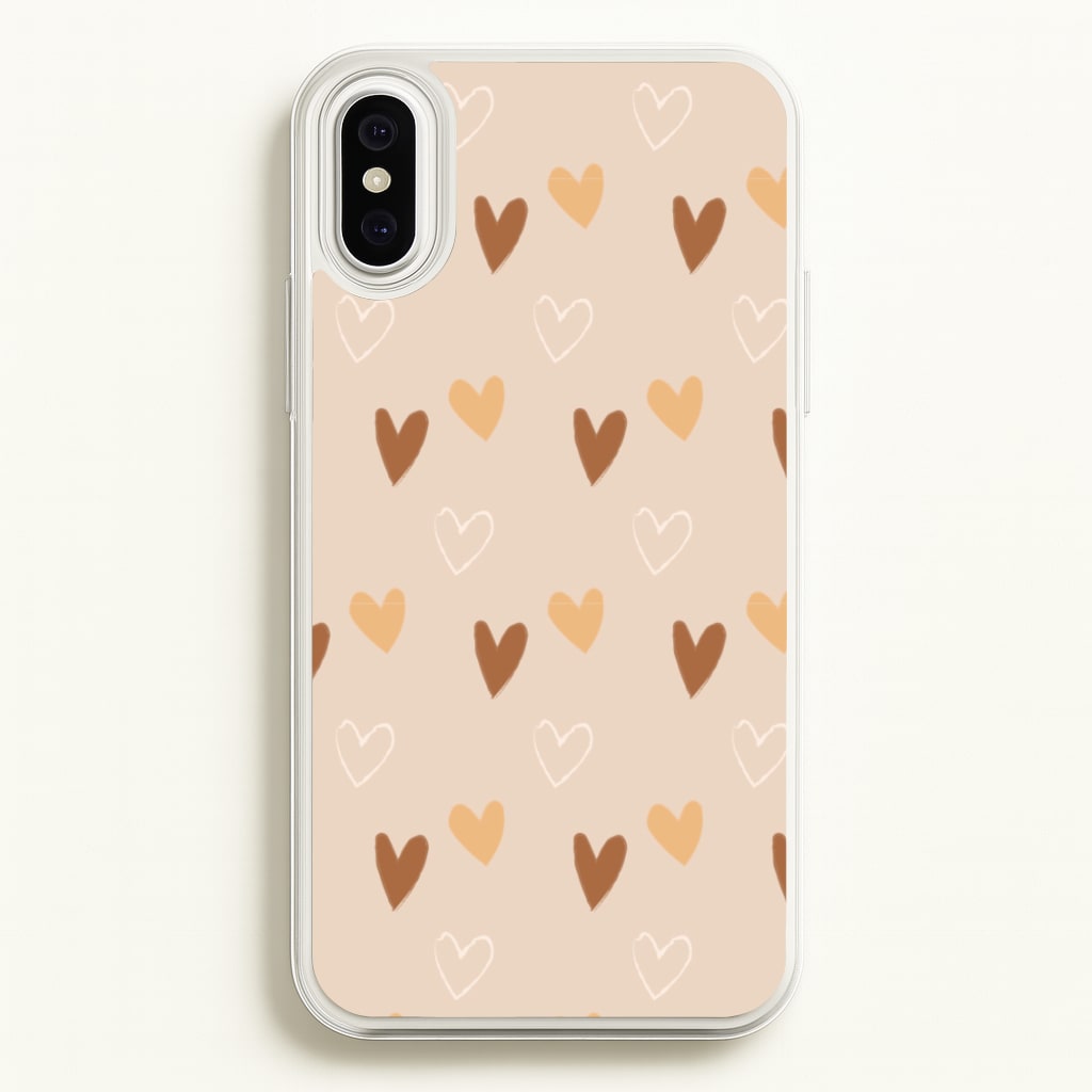 Cute Love Heart Pattern - Pattern Phone Case for iPhone XS Max