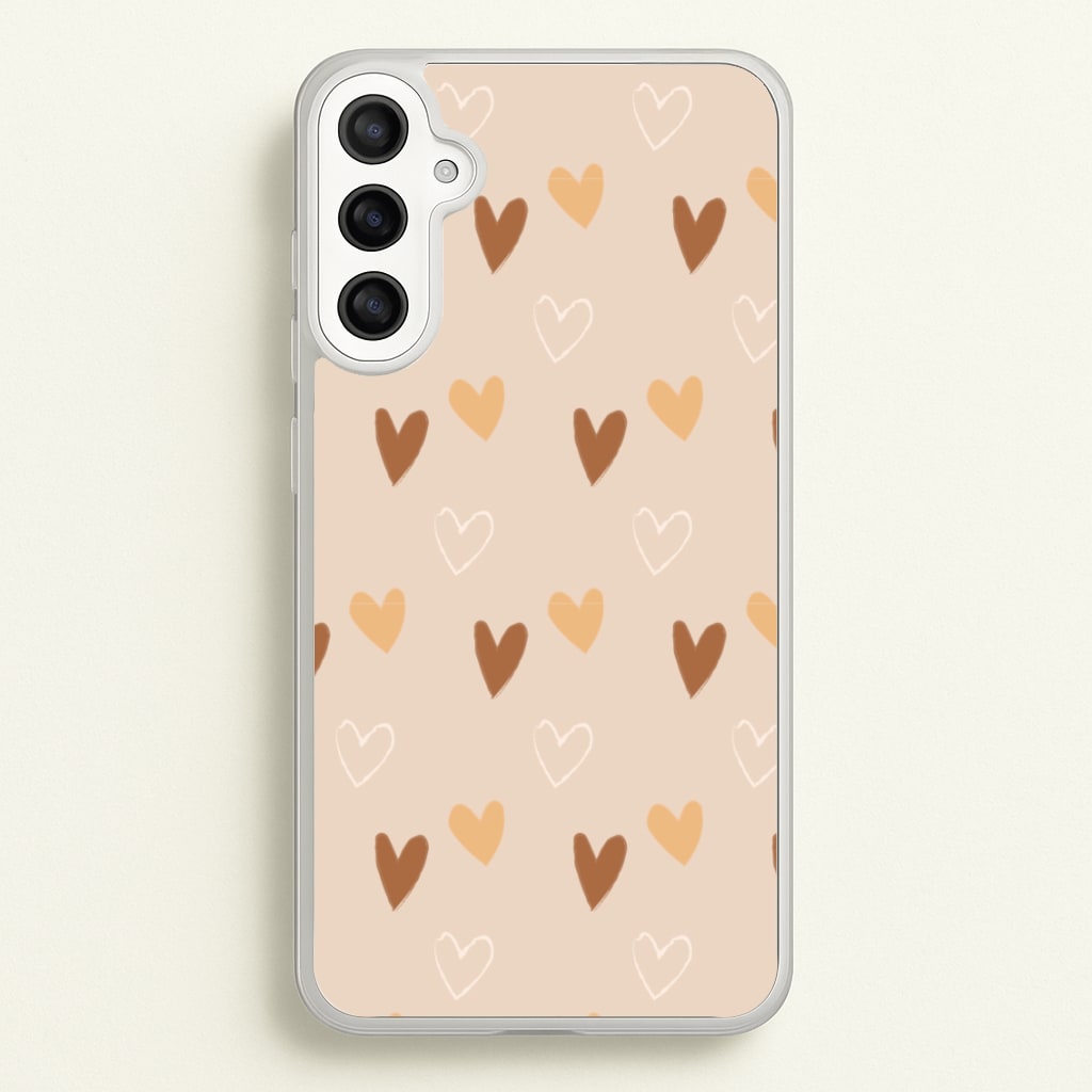 Cute Love Heart Pattern - Pattern Phone Case for Galaxy A34