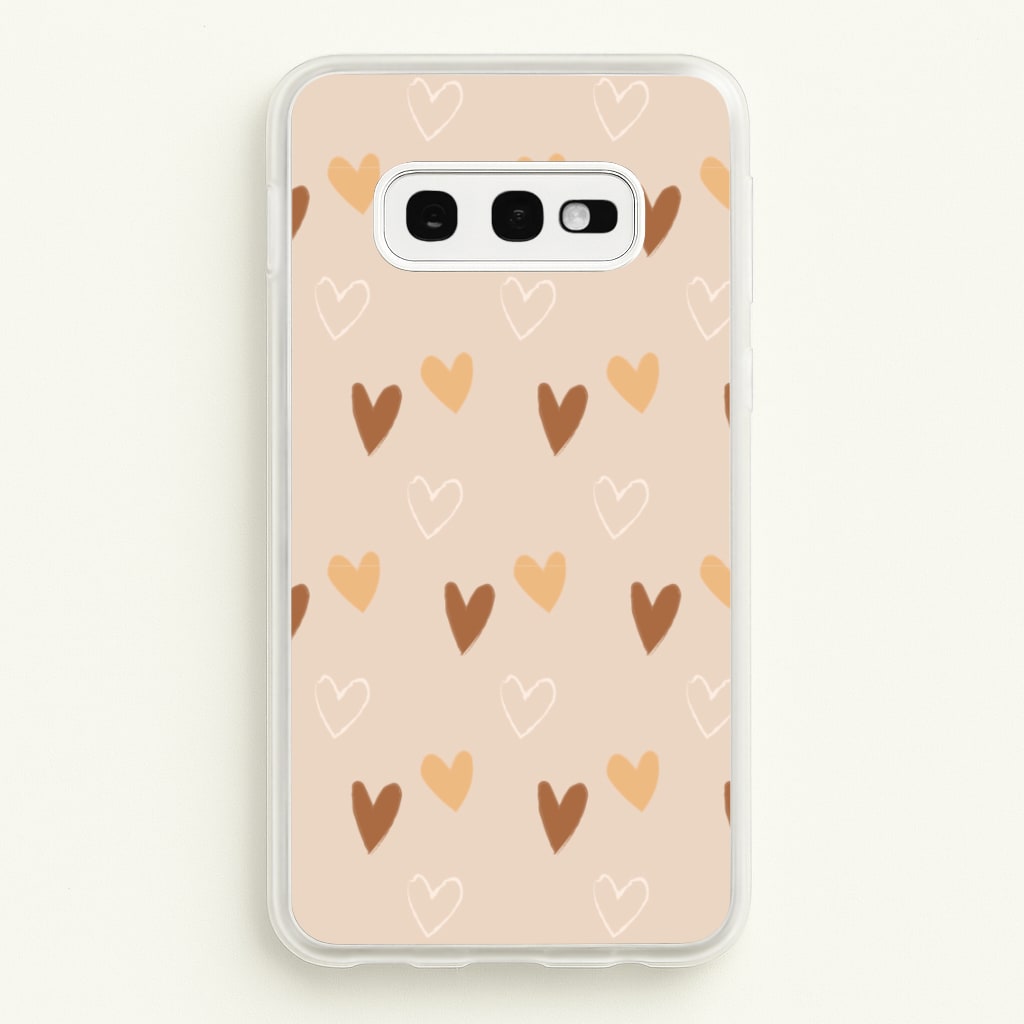Cute Love Heart Pattern - Pattern Phone Case for Galaxy S10e