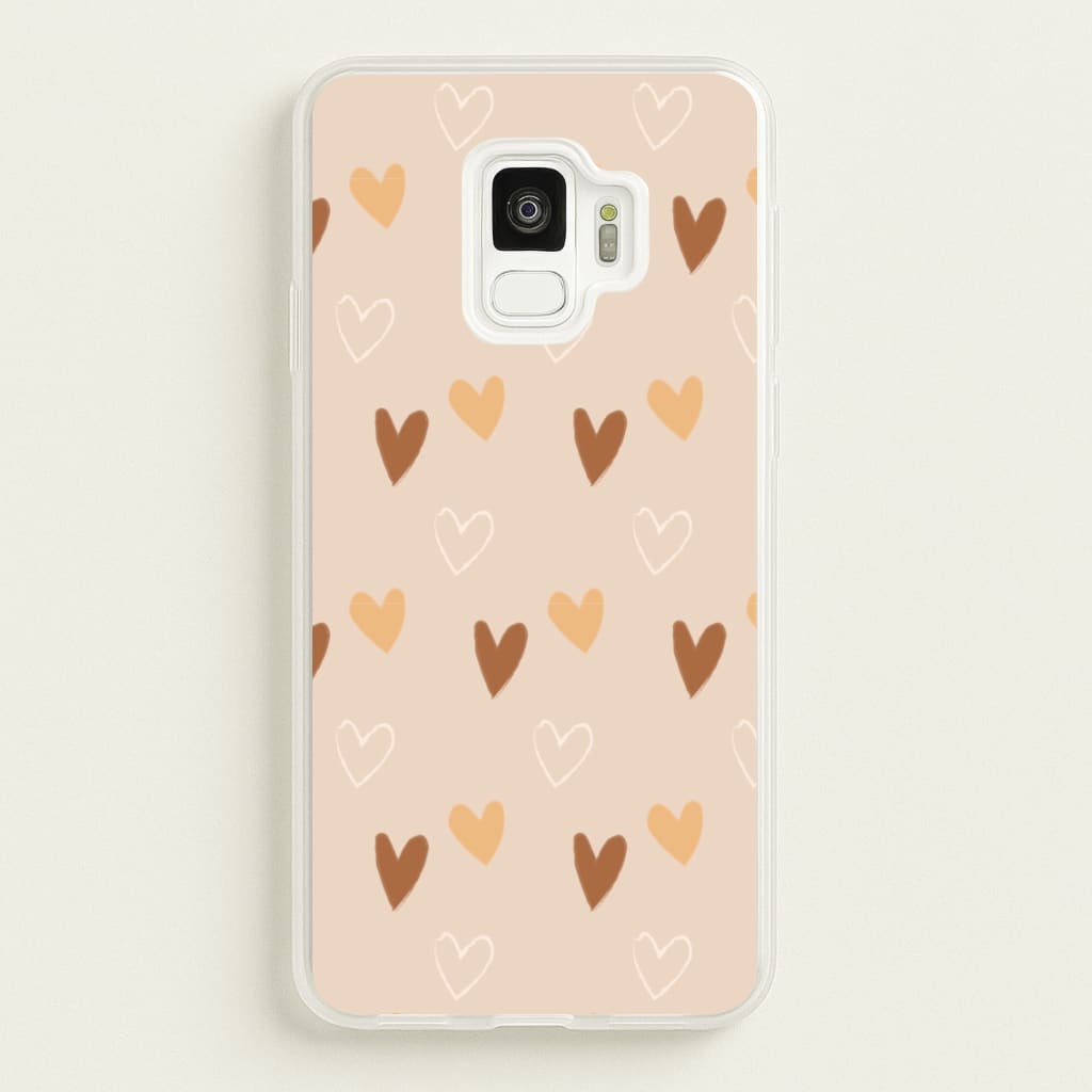 Cute Love Heart Pattern - Pattern Phone Case for Galaxy S9
