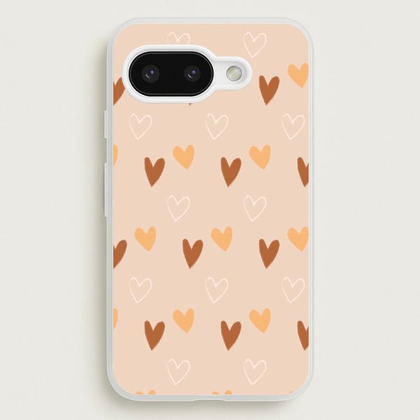 Cute Love Heart Pattern - Pattern Phone Case for Google Pixel 9a