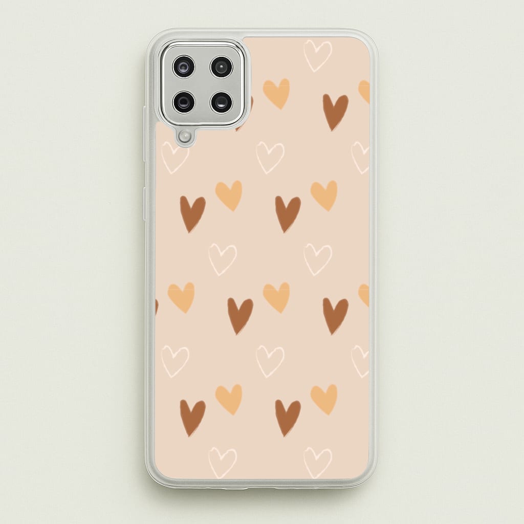Cute Love Heart Pattern - Pattern Phone Case for Galaxy A12