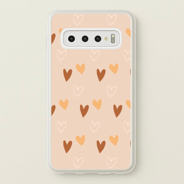Cute Love Heart Pattern - Pattern Phone Case for Galaxy S10 Plus