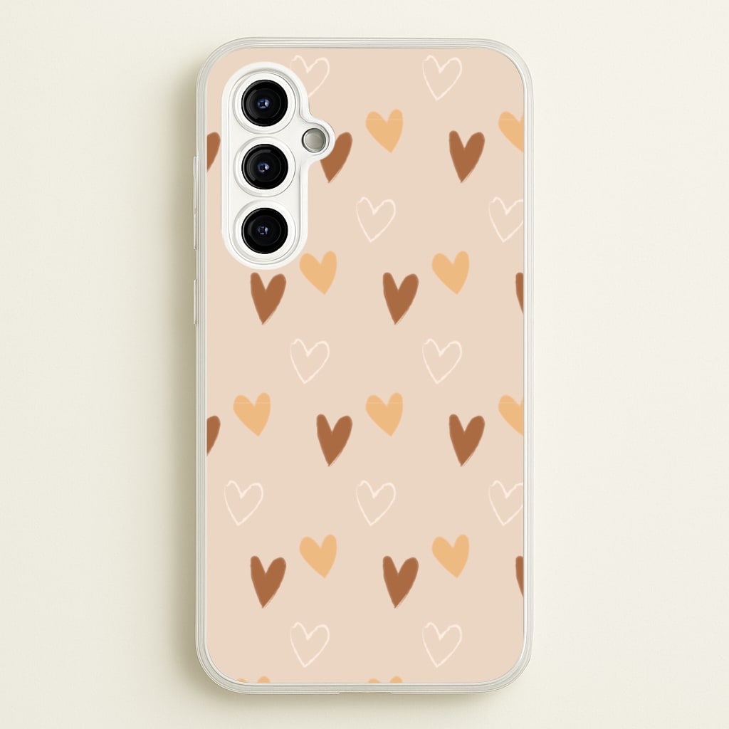 Cute Love Heart Pattern - Pattern Phone Case for Galaxy A54