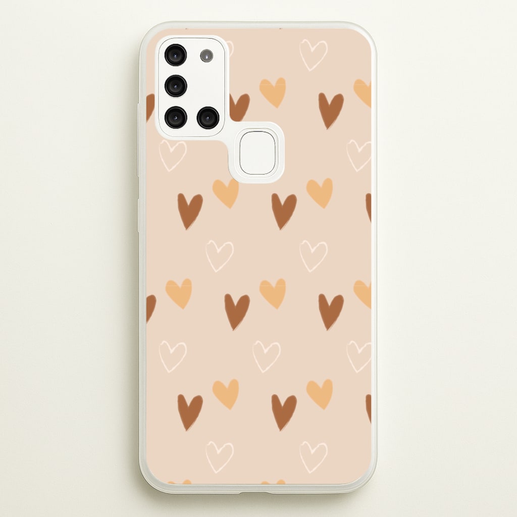 Cute Love Heart Pattern - Pattern Phone Case for Galaxy A21s