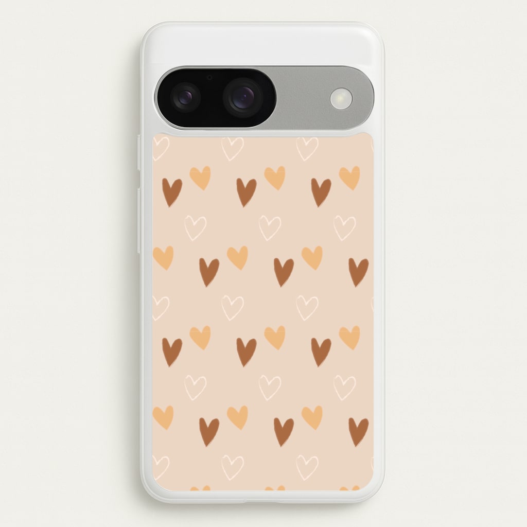 Cute Love Heart Pattern - Pattern Phone Case for Google Pixel 9 / 9 Pro