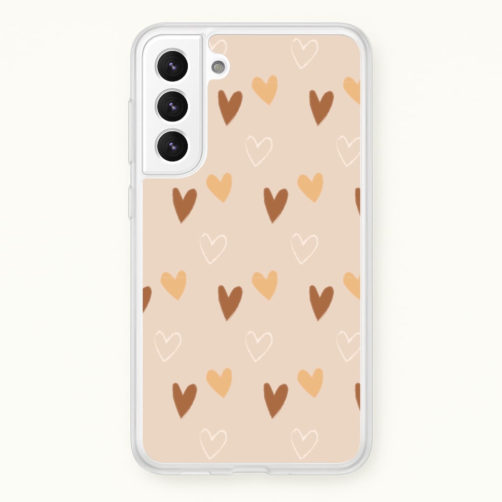 Cute Love Heart Pattern - Pattern Phone Case for Galaxy S22