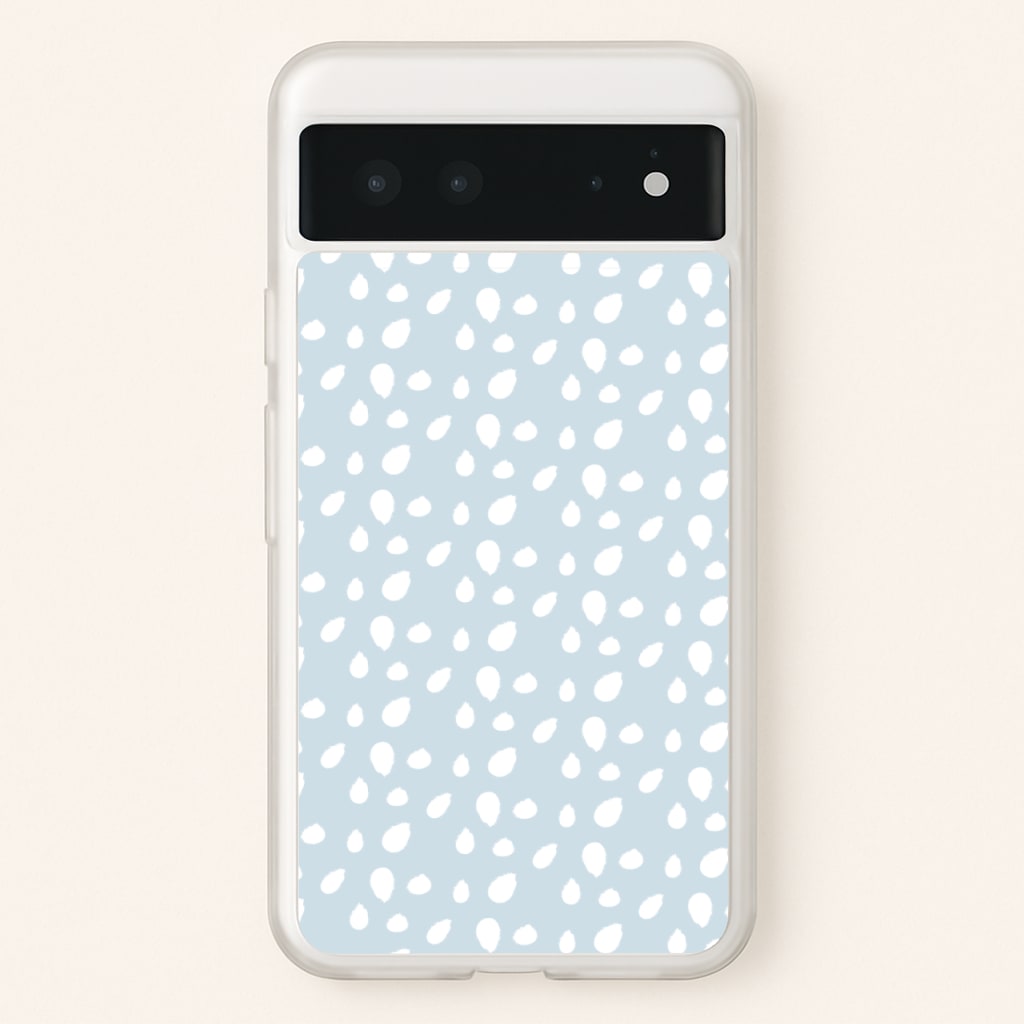 Pastel Blue Dots - Pattern Phone Case for Google Pixel 6