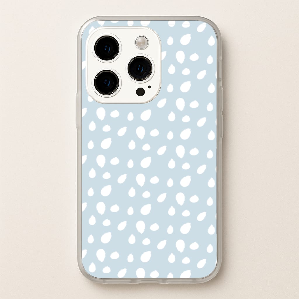Pastel Blue Dots - Pattern Phone Case for iPhone 14 Pro