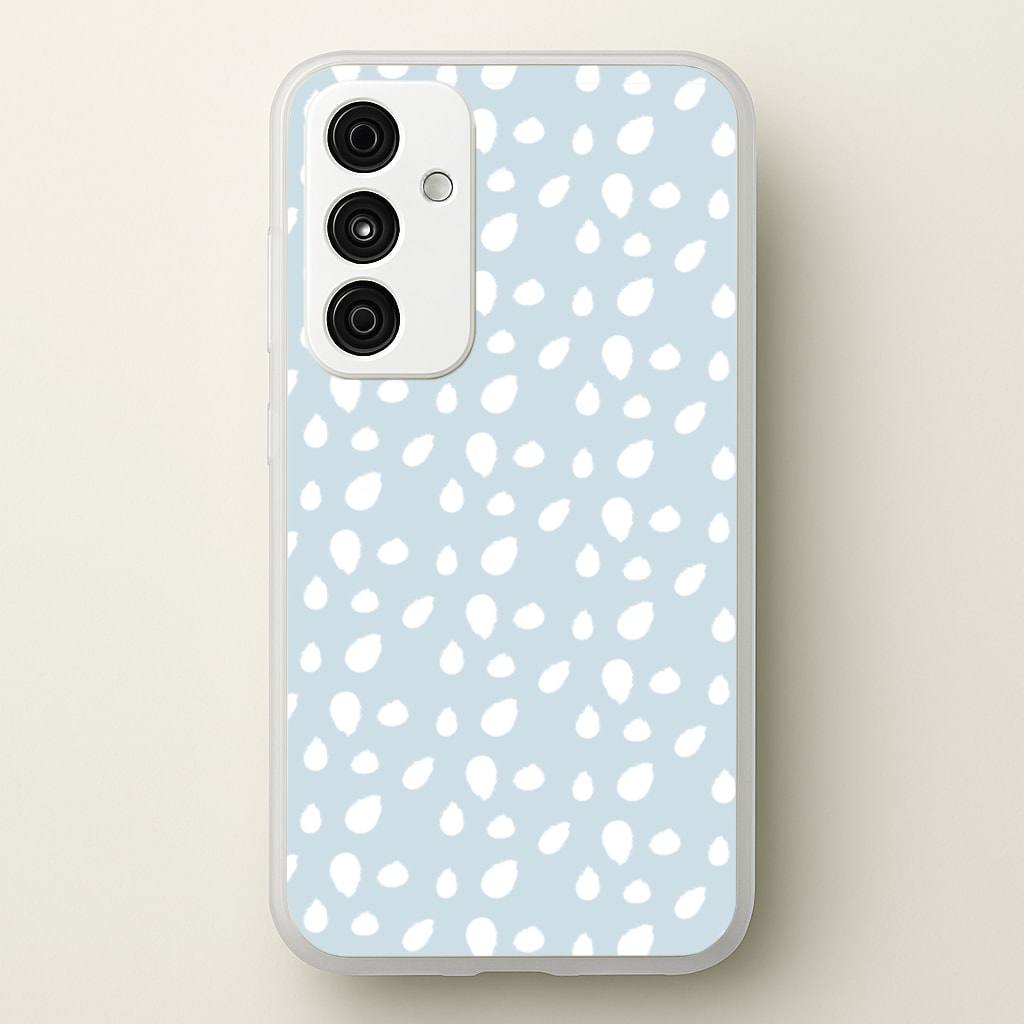 Pastel Blue Dots - Pattern Phone Case for Galaxy A55