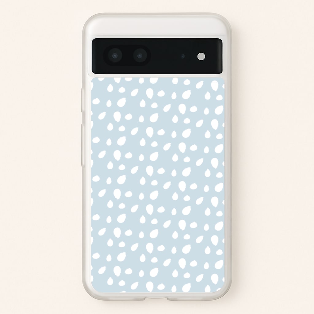 Pastel Blue Dots - Pattern Phone Case for Google Pixel 7