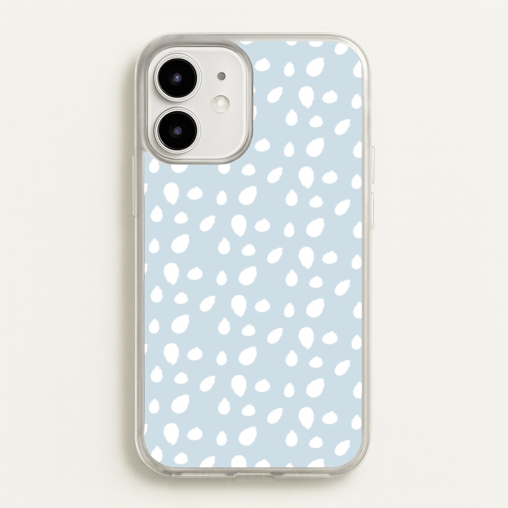 Pastel Blue Dots - Pattern Phone Case for iPhone 12 / 12 Pro