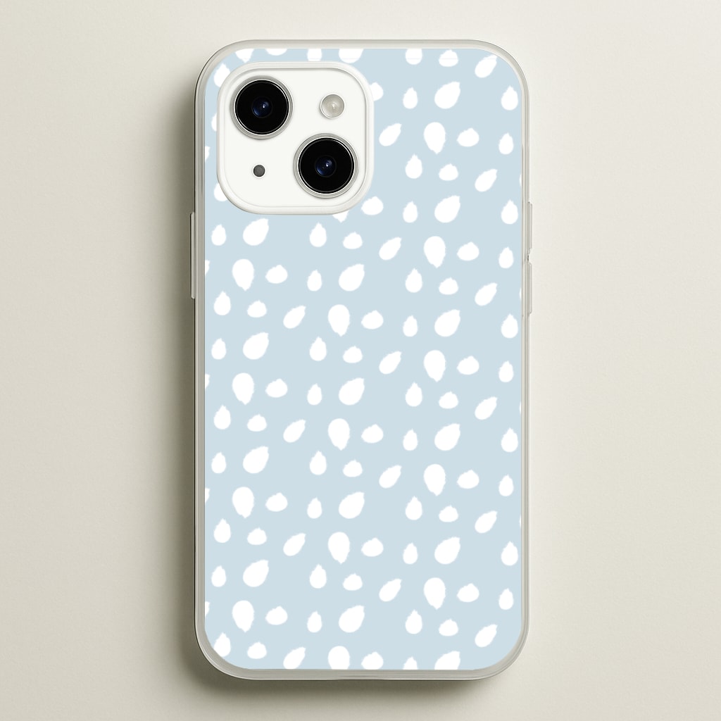 Pastel Blue Dots - Pattern Phone Case for iPhone 15