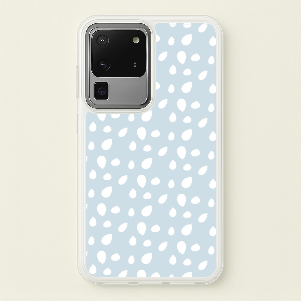 Pastel Blue Dots - Pattern Phone Case for Galaxy S20 Ultra