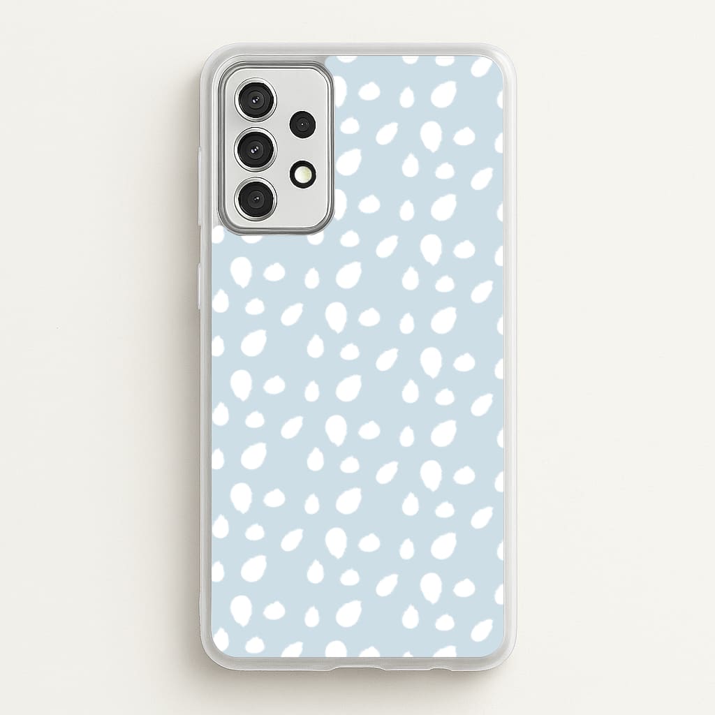 Pastel Blue Dots - Pattern Phone Case for Galaxy A52 / A52s