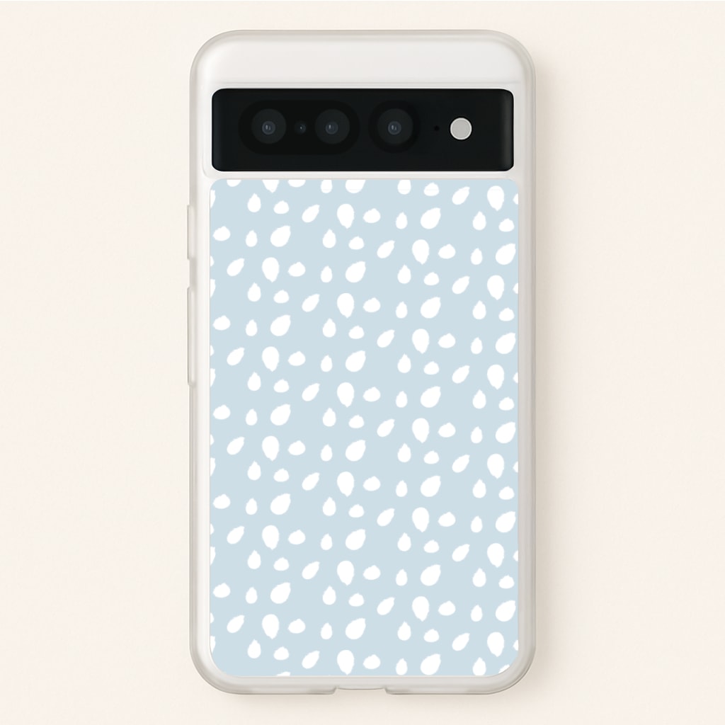 Pastel Blue Dots - Pattern Phone Case for Google Pixel 7 Pro