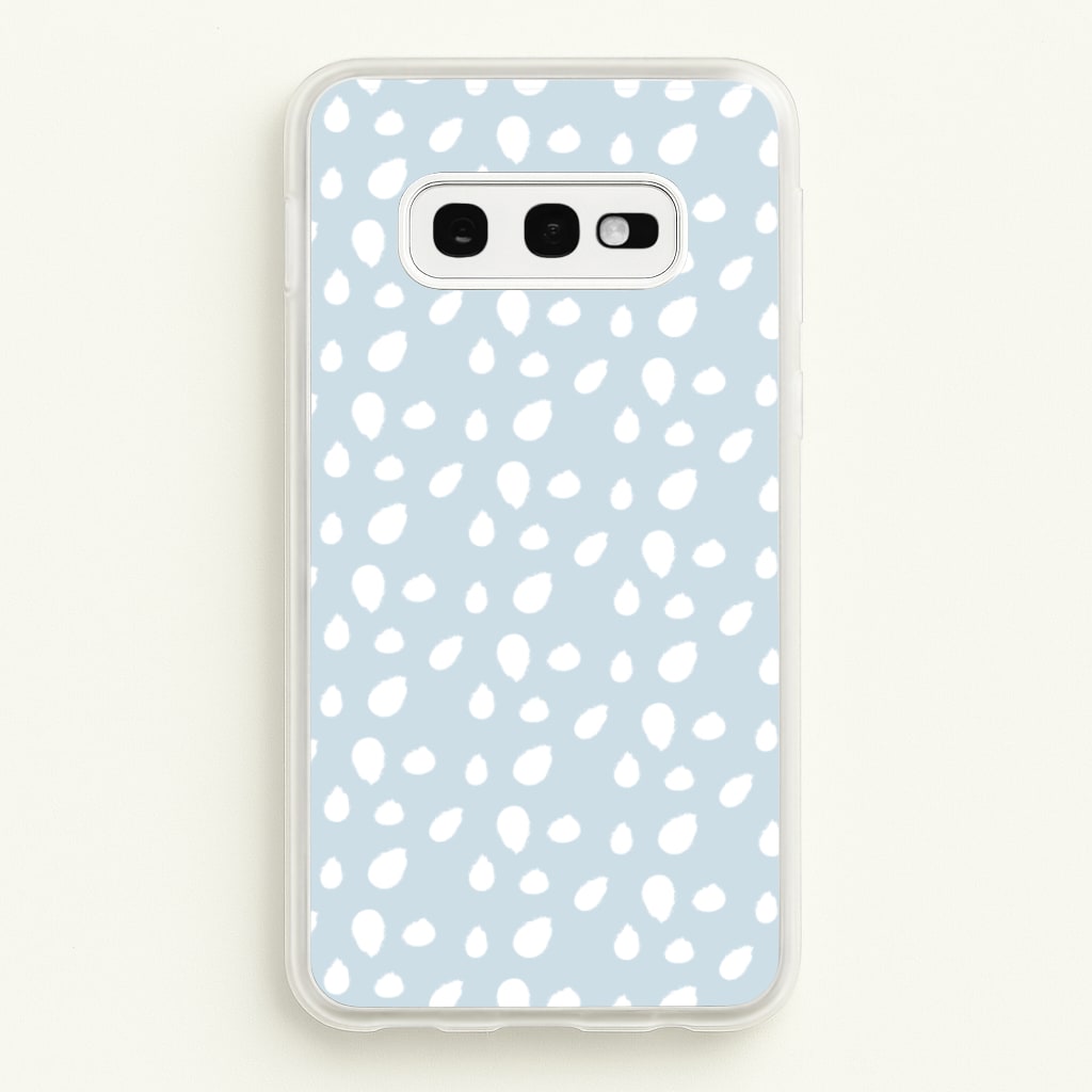Pastel Blue Dots - Pattern Phone Case for Galaxy S10e