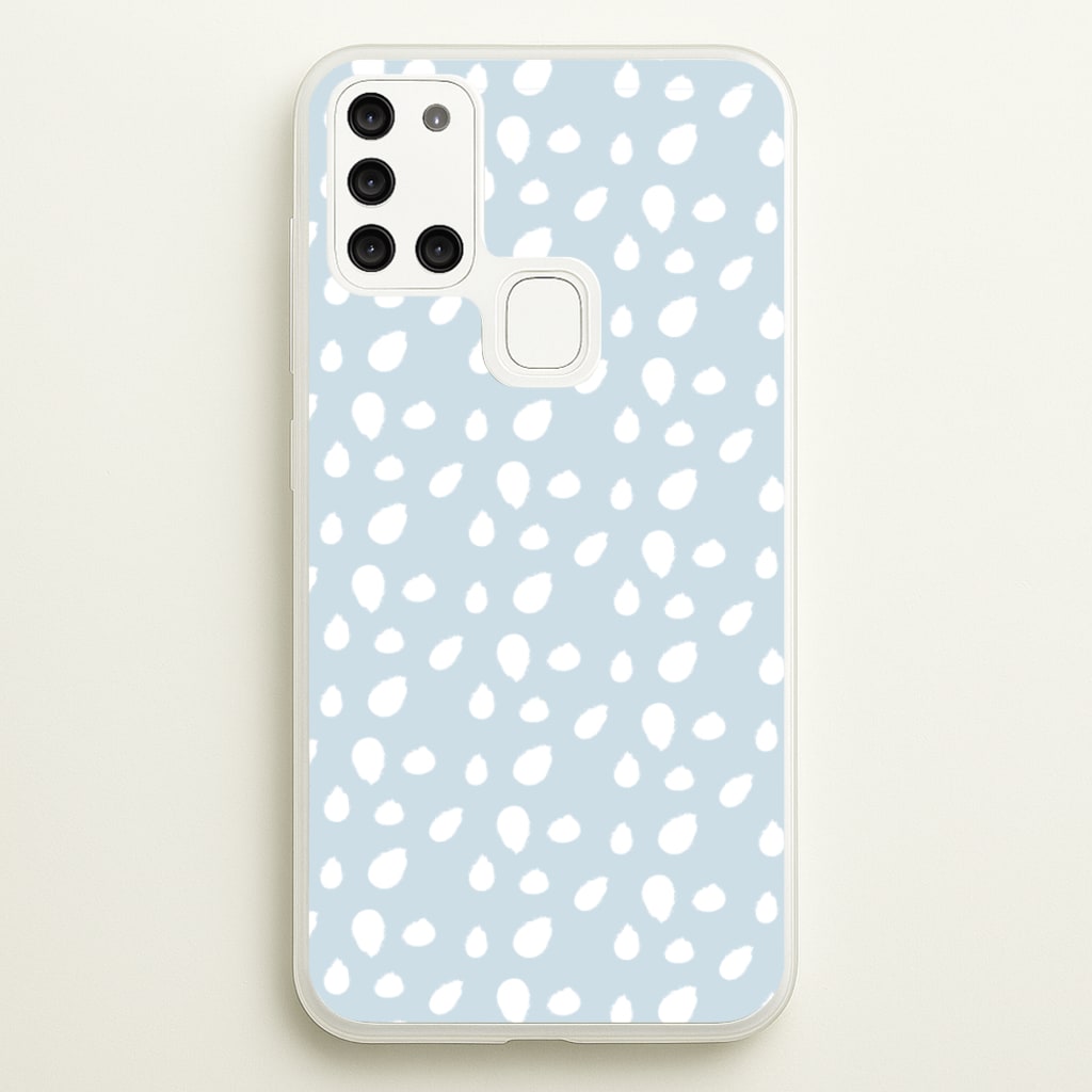 Pastel Blue Dots - Pattern Phone Case for Galaxy A21s